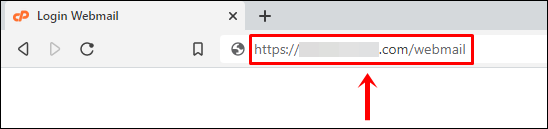1 Input URL dengan slash webmail