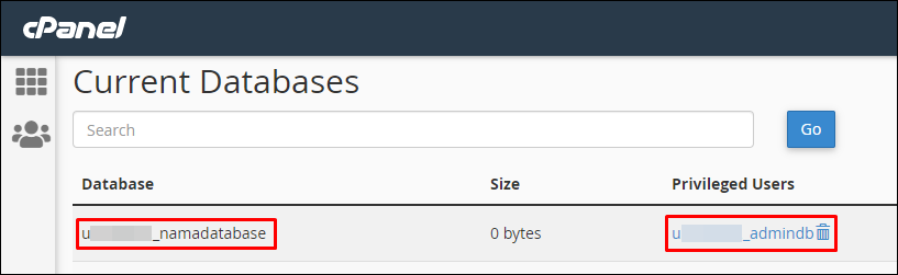4 Cek di Current Databases User sudah bisa mengelola database (Edit)