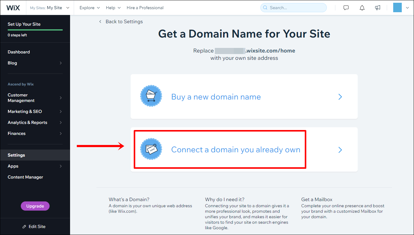 3 Connect a domain you already own (Edit)